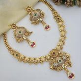 Buy Emerald Short Necklace Set For Girls & Women Online | Roodap